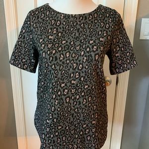 LOFT animal print top - size small